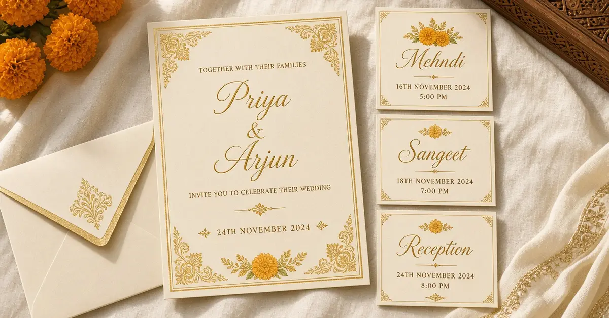 Indian Wedding Cards Surrey: Punjabi Sets, Bilingual Layouts & Timeline
