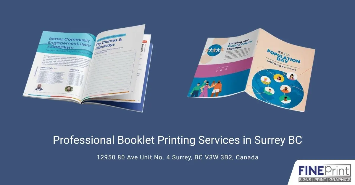 Professional Booklet Printing Services in Surrey BC — booklet printing services in Surrey guide from Fine Print Solution in Surrey, BC