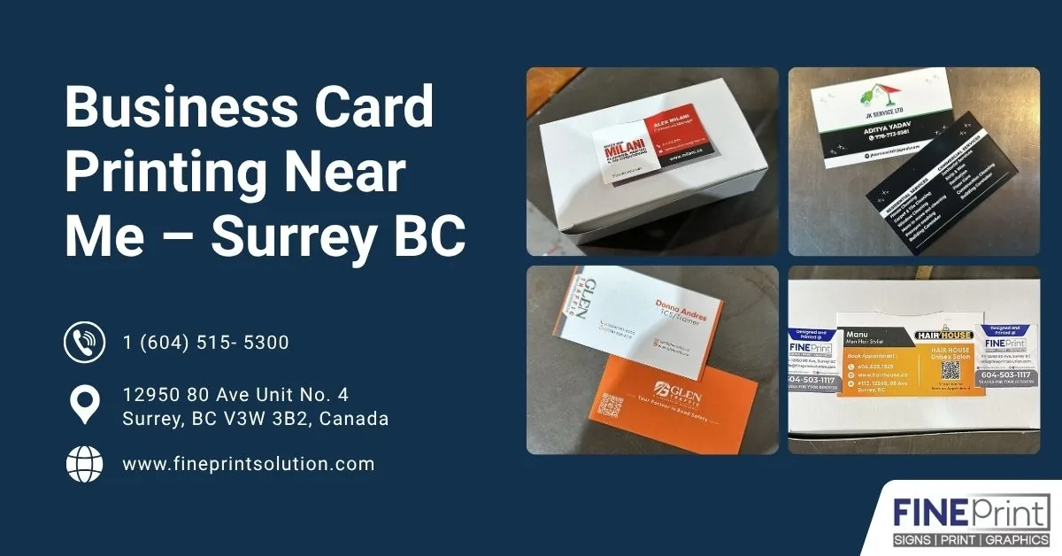 Business Card Printing Near Me – 7 Reasons to Choose Fine Print Solution