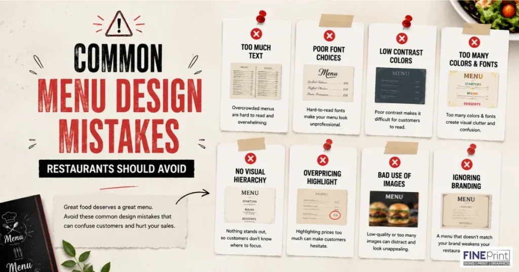 Restaurant Menu Printing Near Me: print and signage detail 8
