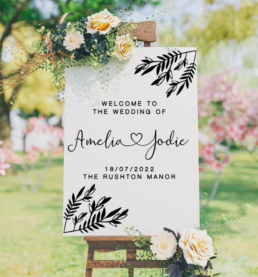 Wedding sign printing in Surrey