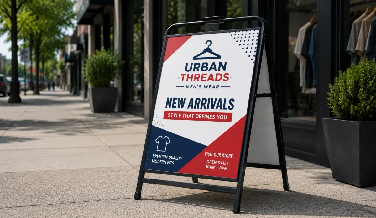 Metal A-frame realtor signs in Surrey — durable signage from Fine Print Solution